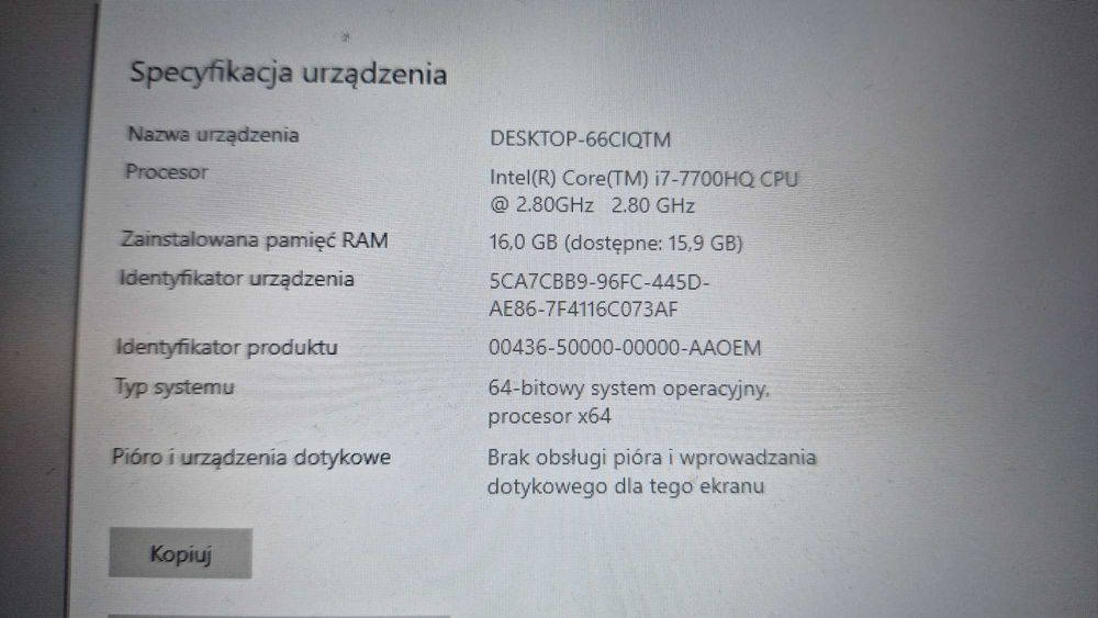 Laptop lenovo legion 15 i7/16/500ssd