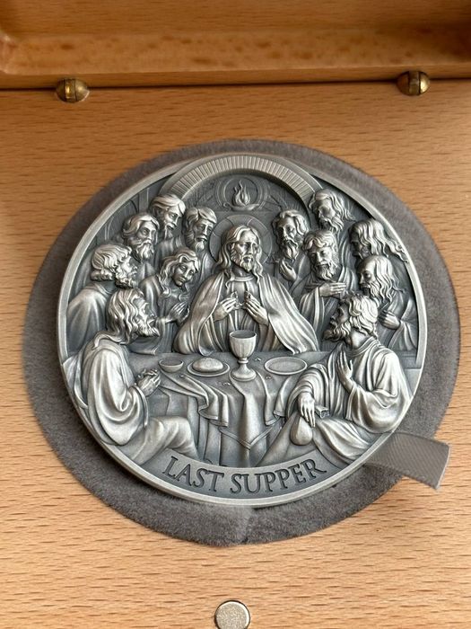 Таємна Вечеря. Срібло 155,5г, Ag999, Тираж 333шт!
Ag999
5 унцій
Тираж