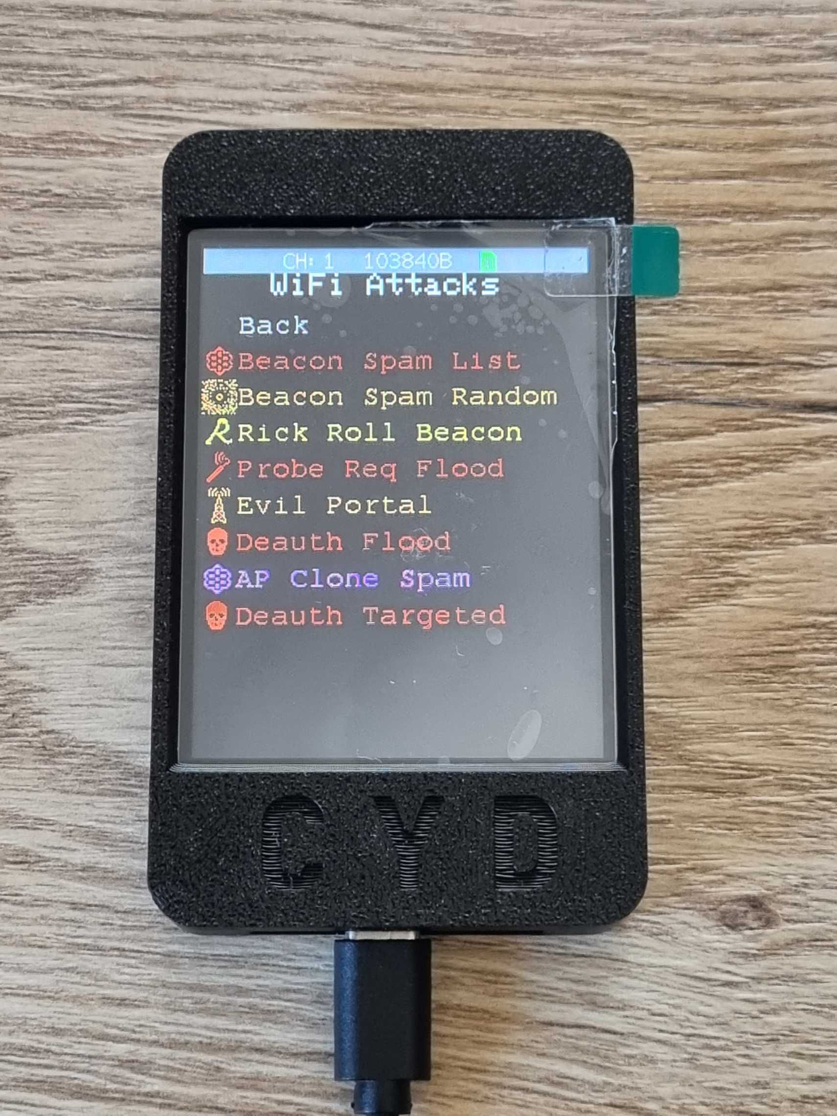 ESP32 Maruder WiFi/Bluetooth Pentest Tool