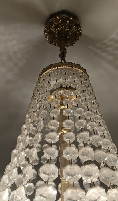 Candeeiro de tecto em cristal