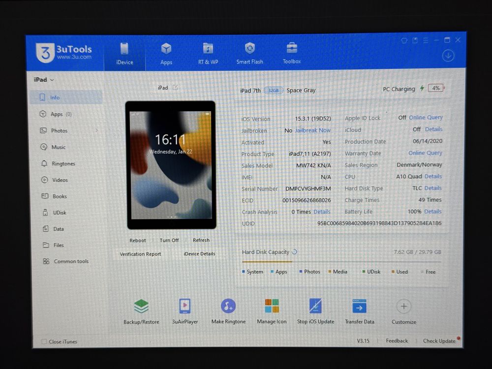 iPad 7. gen. 32GB (A2197) - faktura VAT 23%