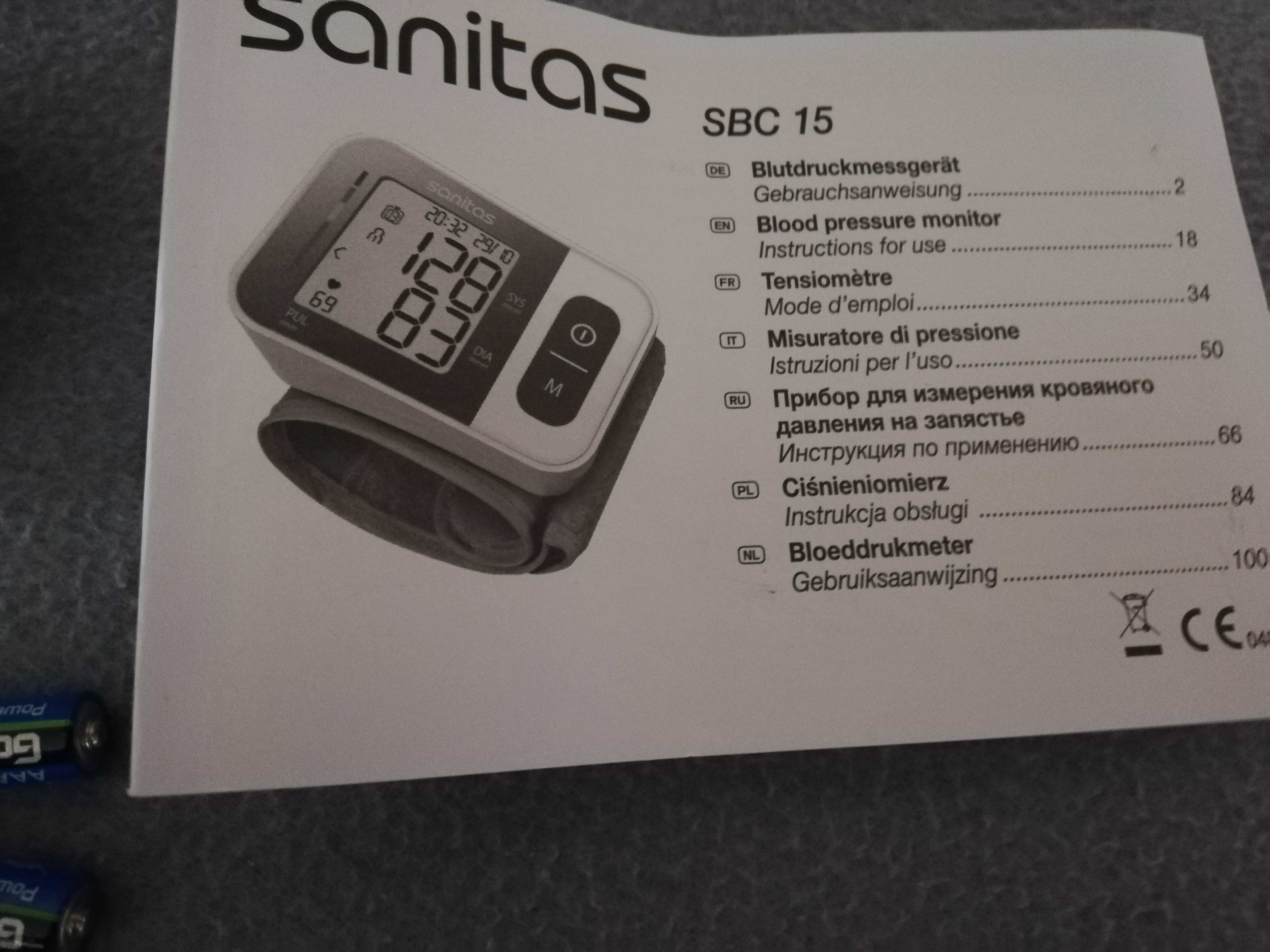 Ciśnieniomierz elektroniczny Sanitas SBC15