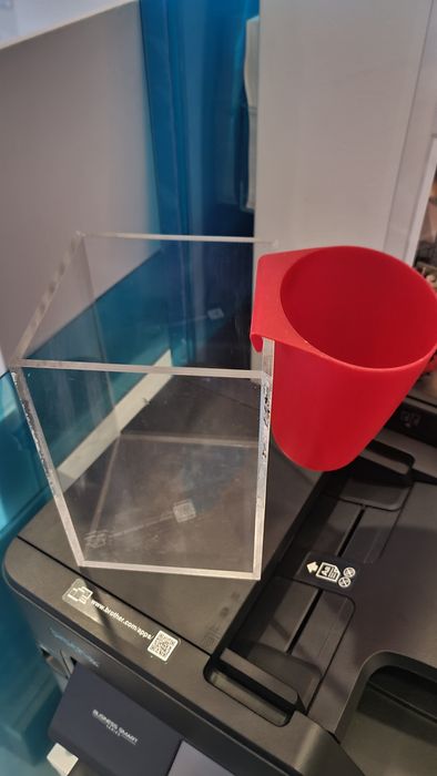 Conjunto de caixa acrílica com suporte para pano ou esfregao