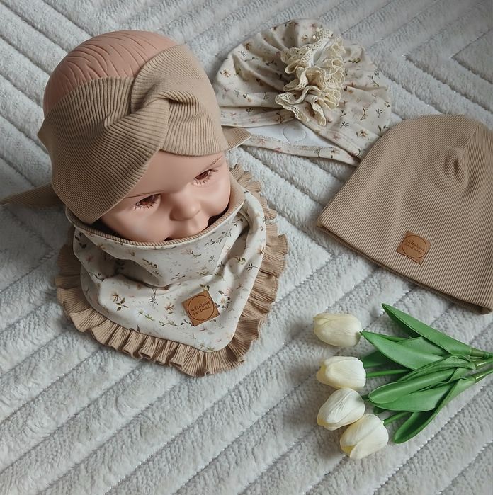 Czapka turban chusta i opaska handmade