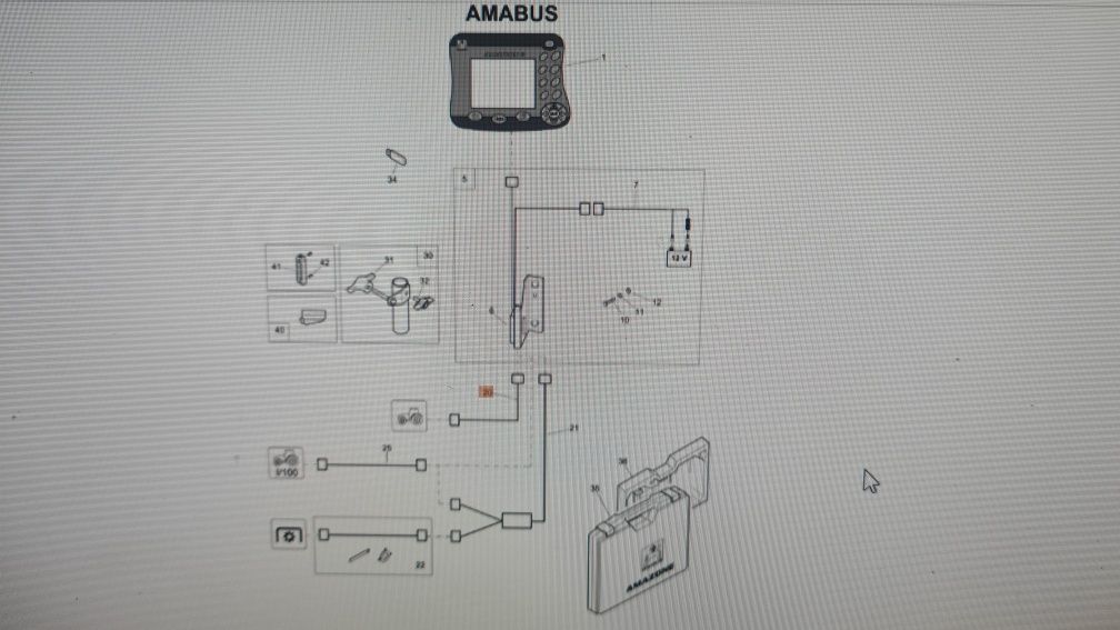 Kabel sygnałowy prędkości z radaru do terminala ISOBUS Amazone NL025