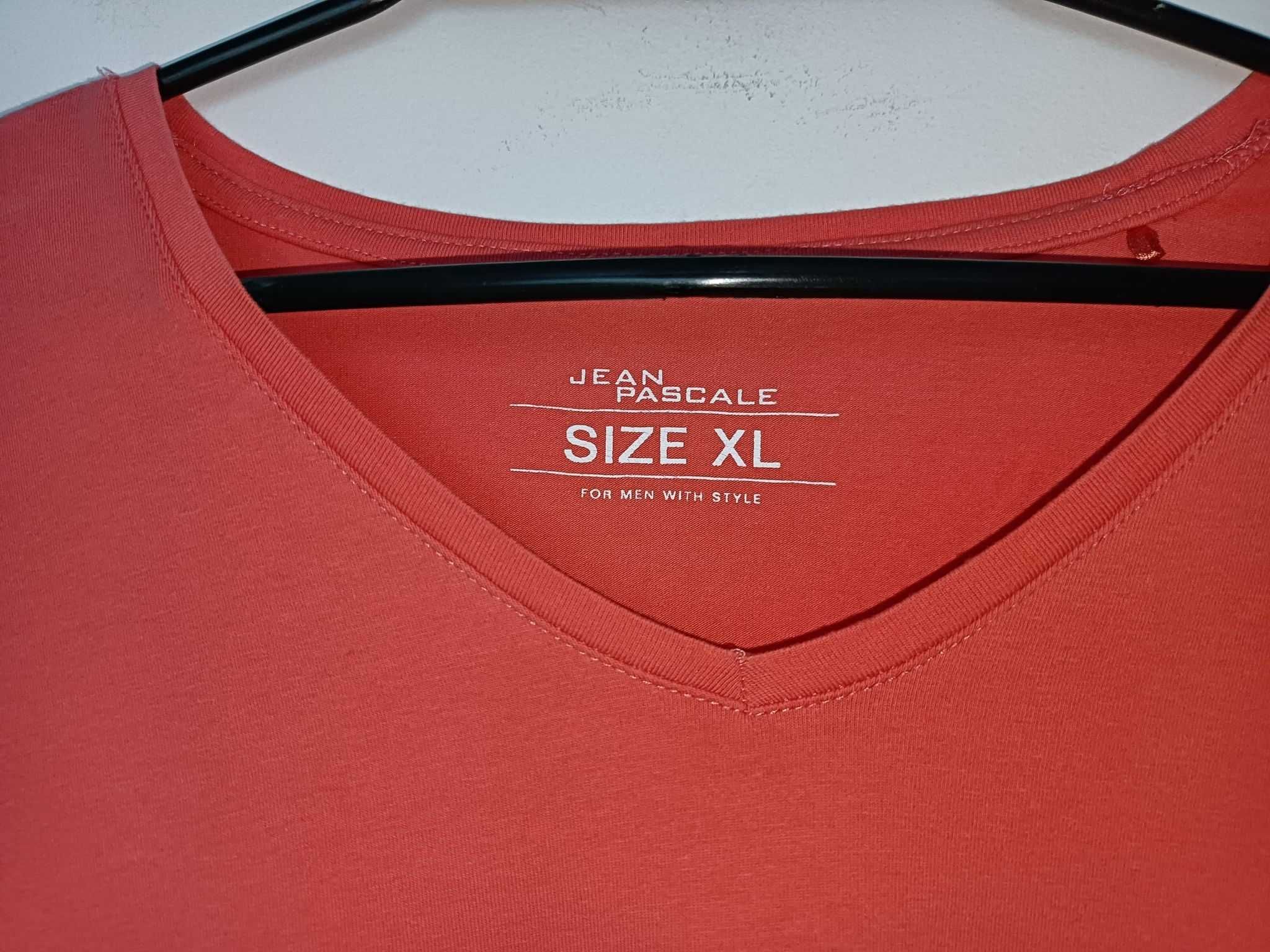 Różowa koszulka Jean Pascal XL basic tee T-Shirt