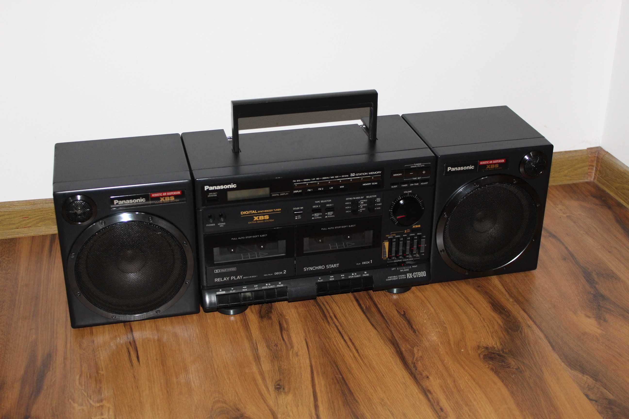 PANASONIC RX-CT900 XBS Bombox radiofm/am kaseta equalizer aux Wysyłka