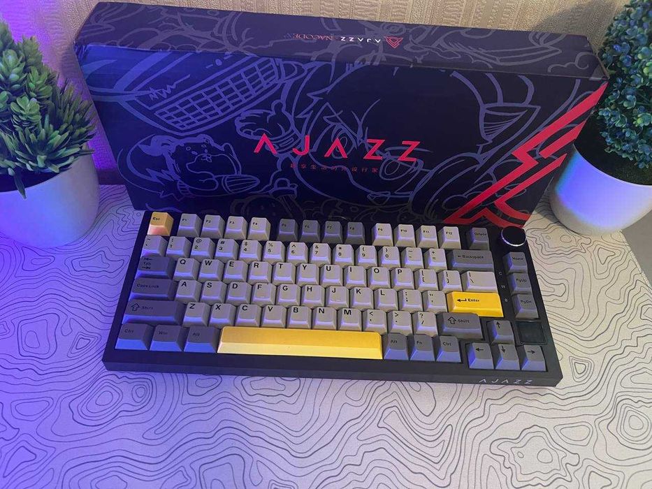 Нові AJAZZ AK820 PRO 75% GIFT бездротова механічна клавіатура TRI-MODE