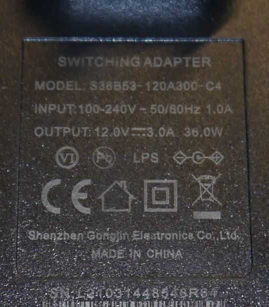 Zasilacz wtyczkowy 12V 3A wtyk 5,5x2,1 mm