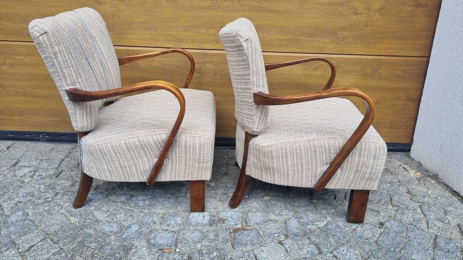 2x fotel Halabala H 237 Design Design PRL Art Deco Czechosłowacja
