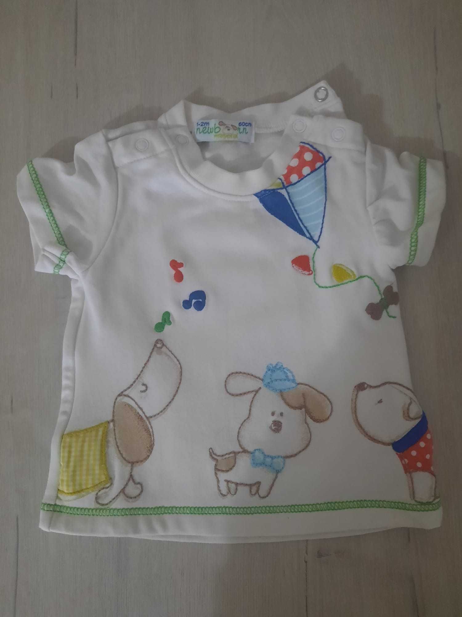 Conjunto de t-shirt e calças de verão para bebé dos 1 aos 2 meses 60cm