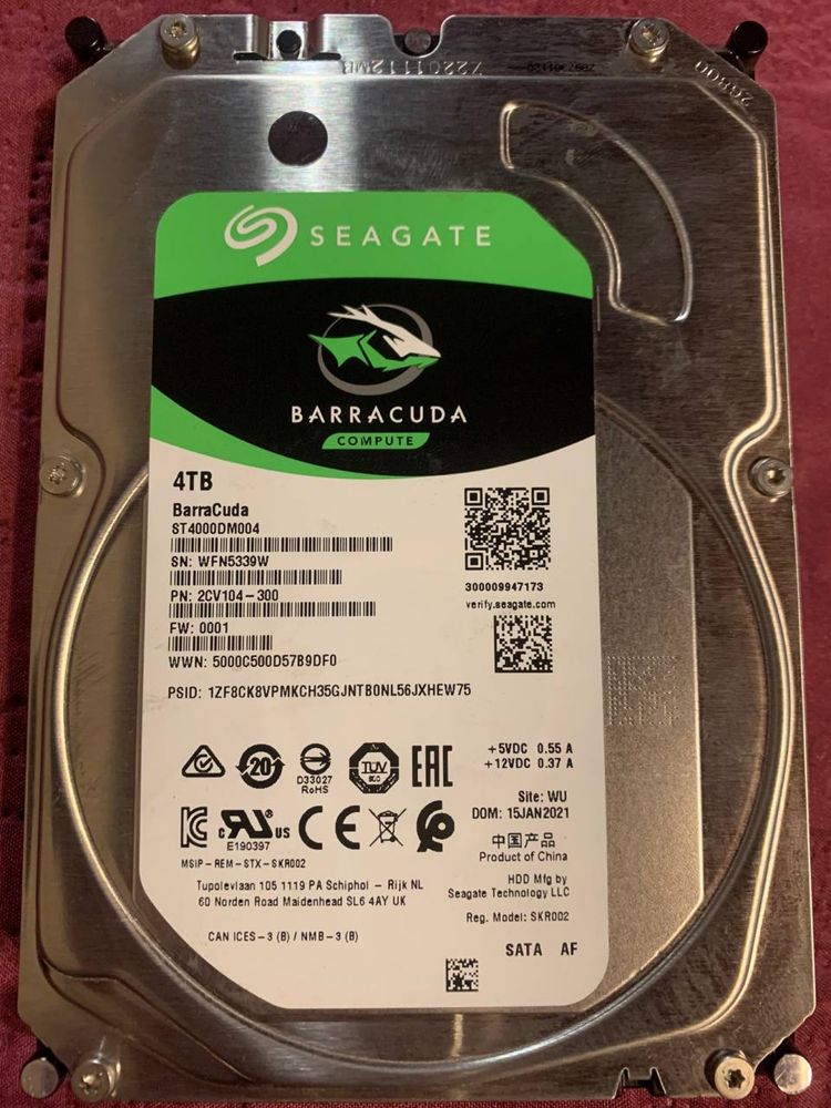 Жорсткий диск Seagate BarraCuda 4TB 5400rpm 256MB SATA lll
