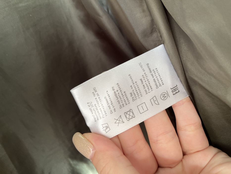 Пуховик з коміром кролячої шерсті зелений класика з капюшоном