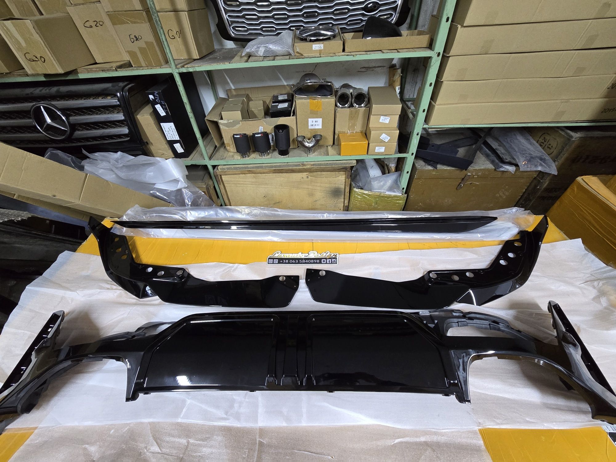 Комплект обвес губа диффузор M-performance LCI для BMW 3 G20