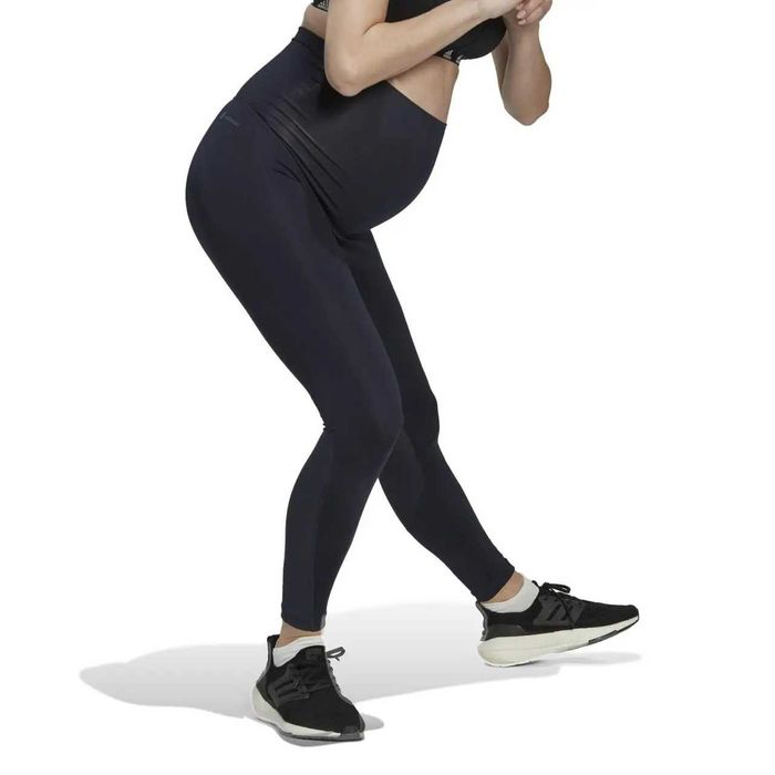 Жіночі темно-сині лосини для вагітних Adidas maternity Aeroready 2XS