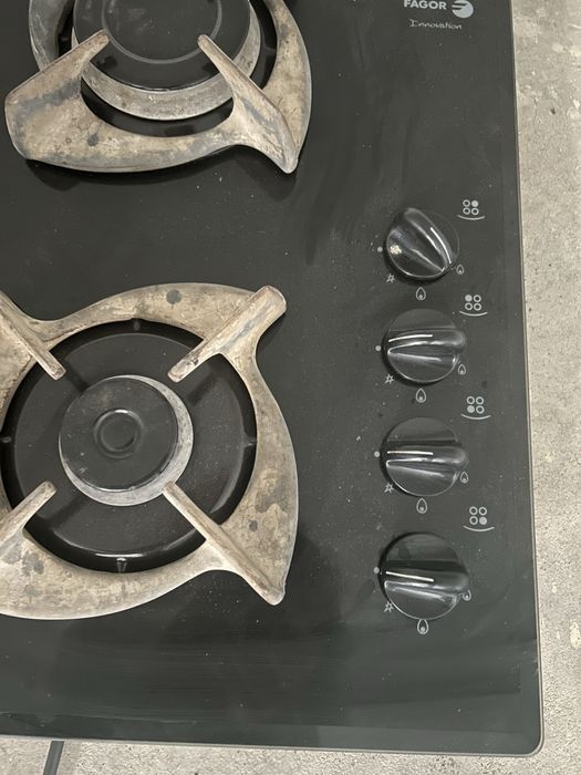 Placa fogão (FAGOR) preta encastrável 2CFI-4GL