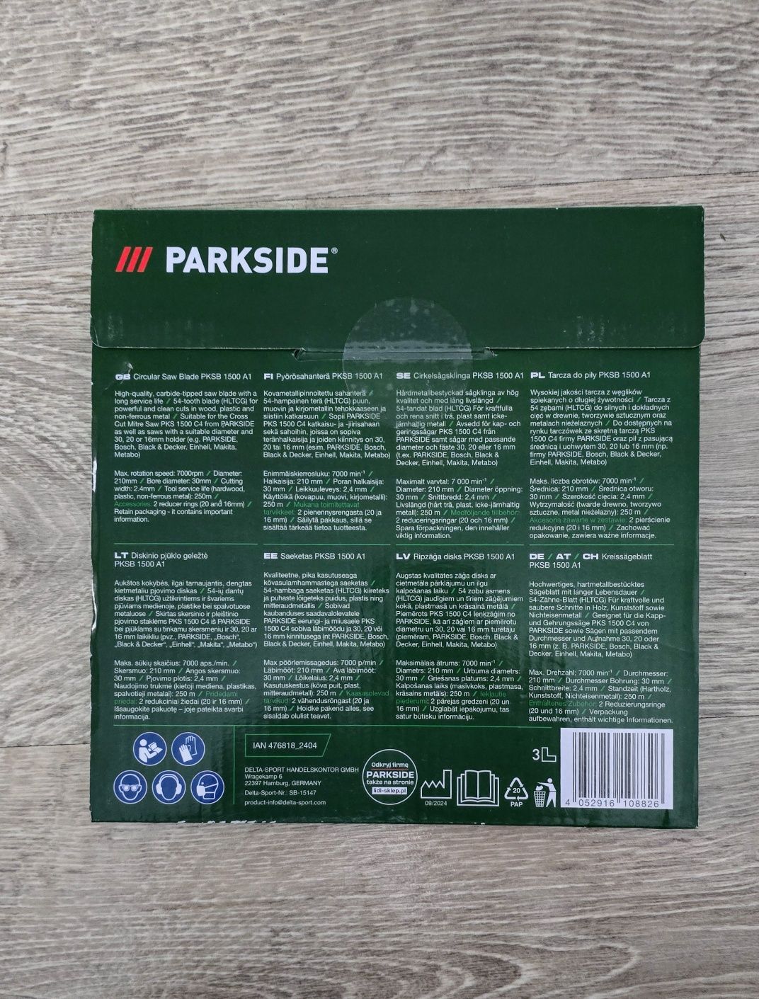 Parkside tarcza do pilarki ukośnicy PKSB 1500 A1 210x30/20/16 mm 54Z