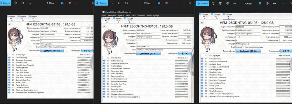 Продам SSD M2 SK hynix 128GB