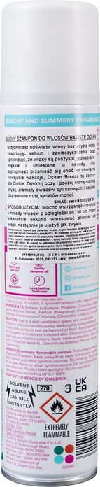 Batiste Ocean Breeze Suchy Szampon Do Włosów Bryza Oceanu 200 Ml