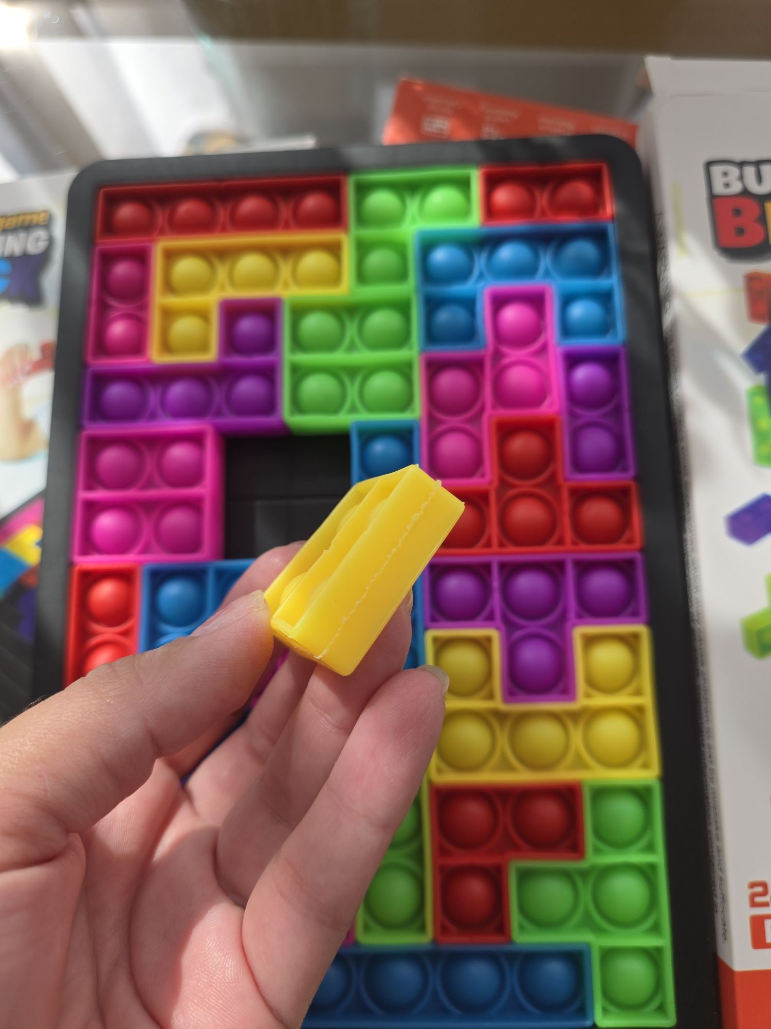 Zabawka Edukacyjne sensoryczne tetris układanka puzzle 3w1 popit antys