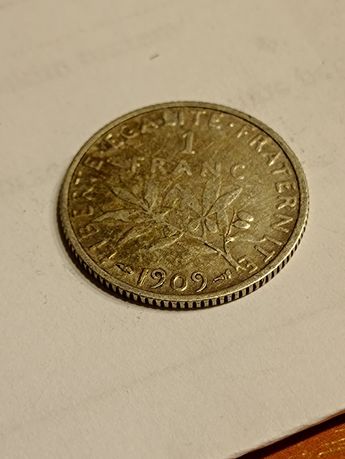 Francja 1 franc frank 1909 nr 2