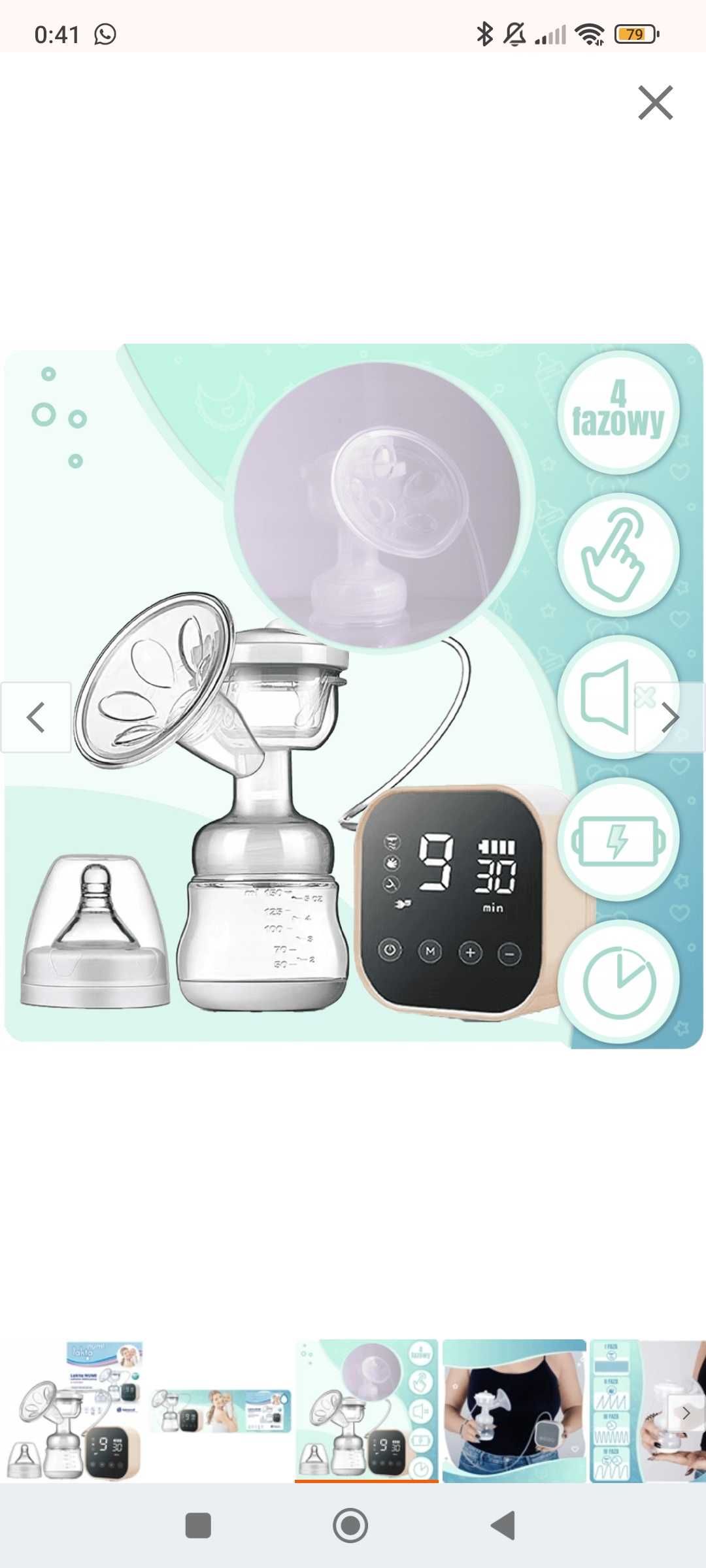 Laktator elektryczny Simed 150ml Lakta NUMI 4 Fazy Marka Simed