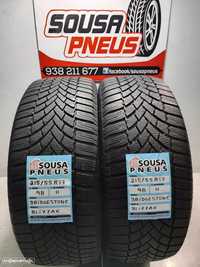 2 pneus semi novos 215-55r17 bridgestone - oferta dos portes 110 EUROS