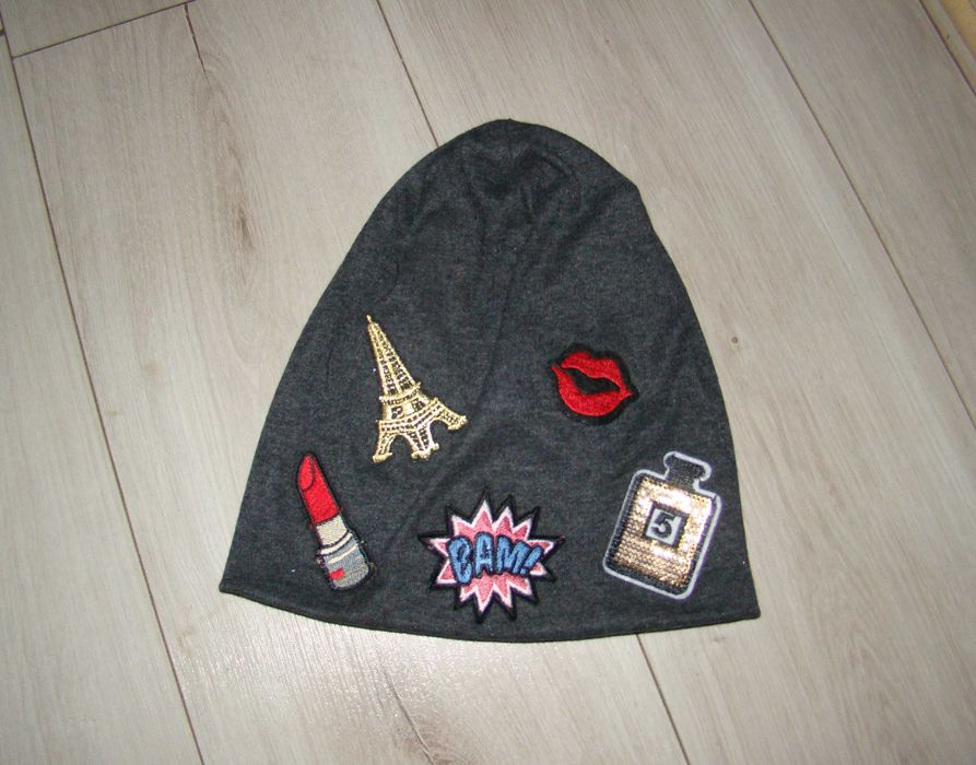 Przejściowa podwójna czapka dla dziewczynki roz unisex