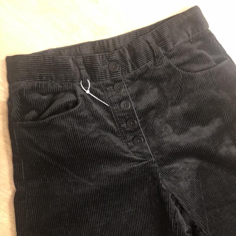 Шикарные вельветовые черные широкие брюки massimo dutti 36