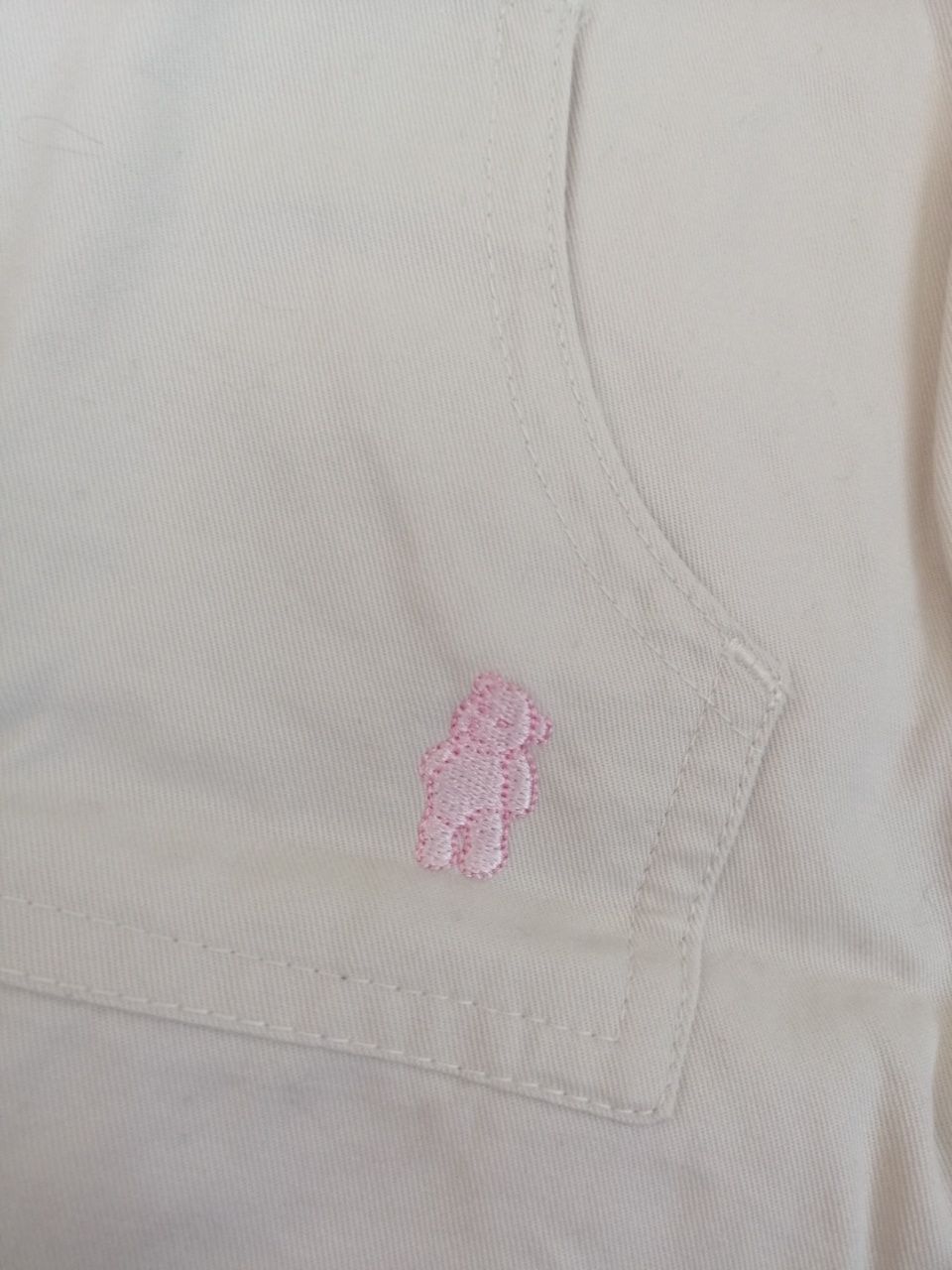 Beżowa spódniczka sukienka  na szelkach miś H&M 74