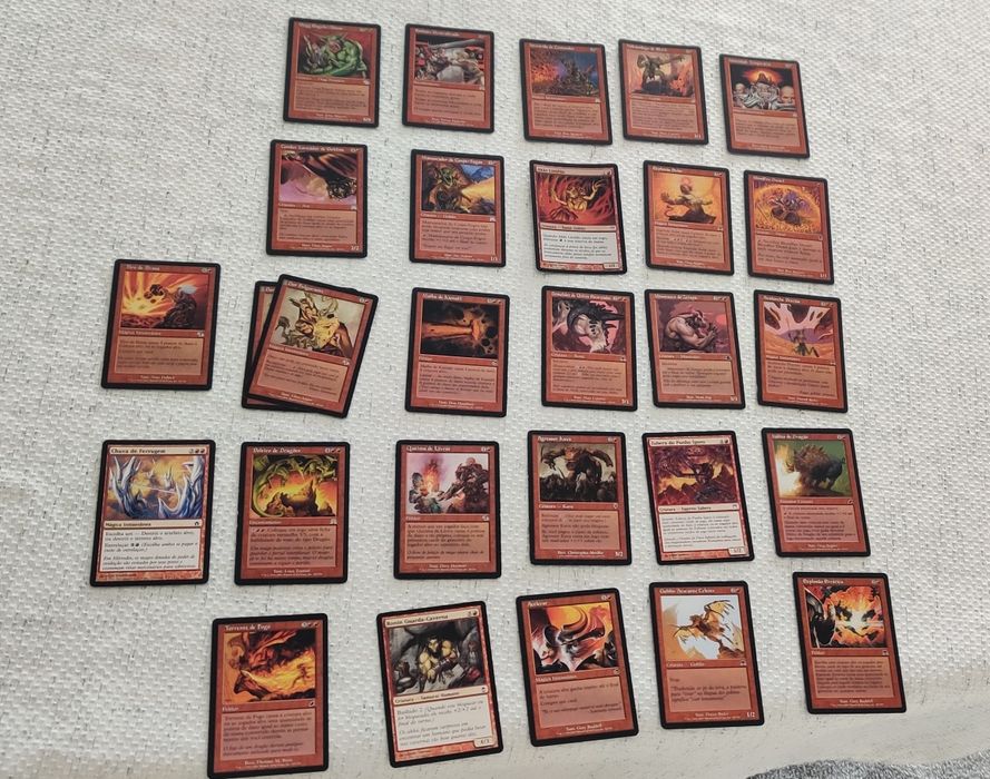 Magic the Gathering cartas aleatórias vermelhas