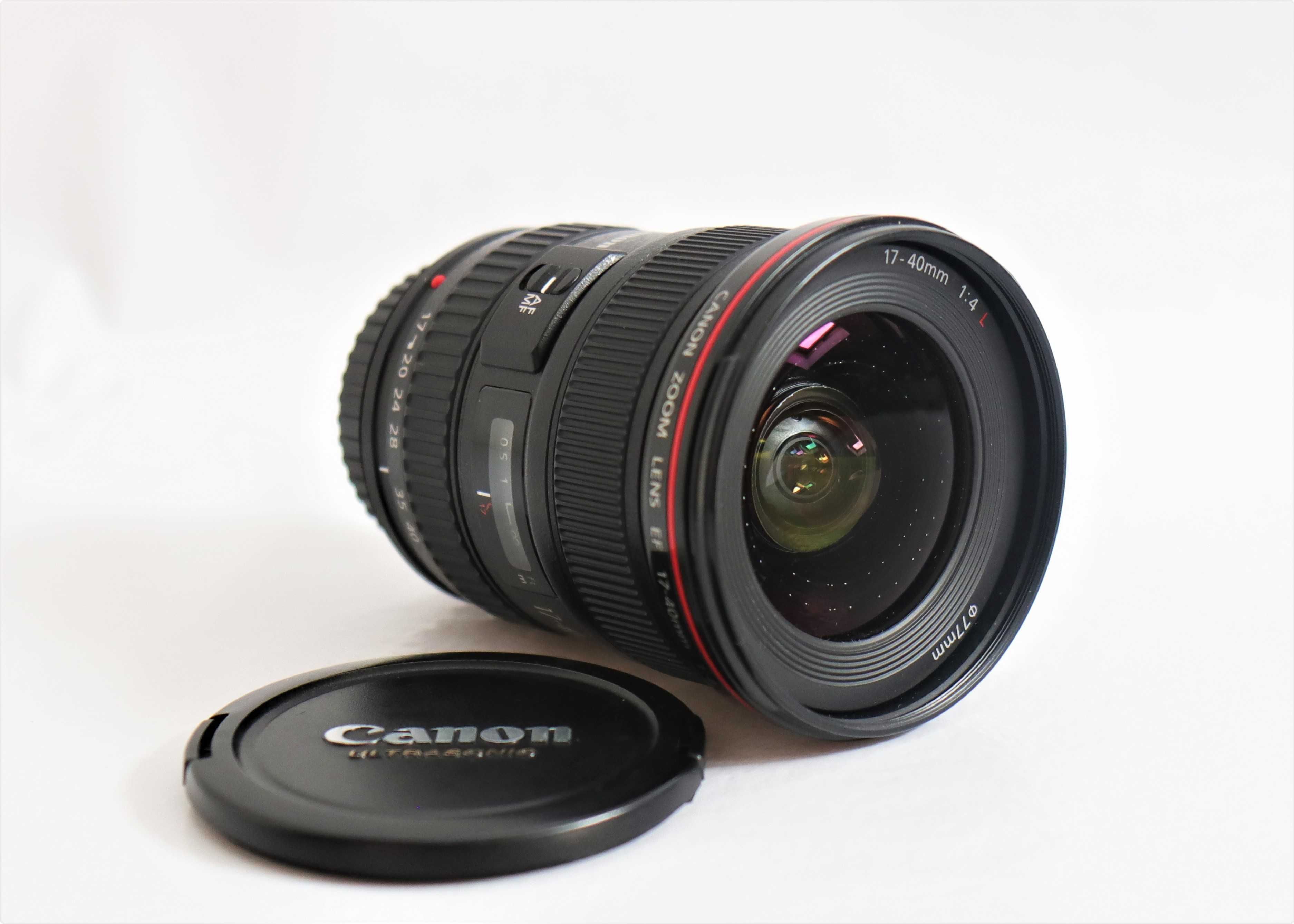 Lente Canon EF 17-40mm f/4 L USM objetiva em excelente estado