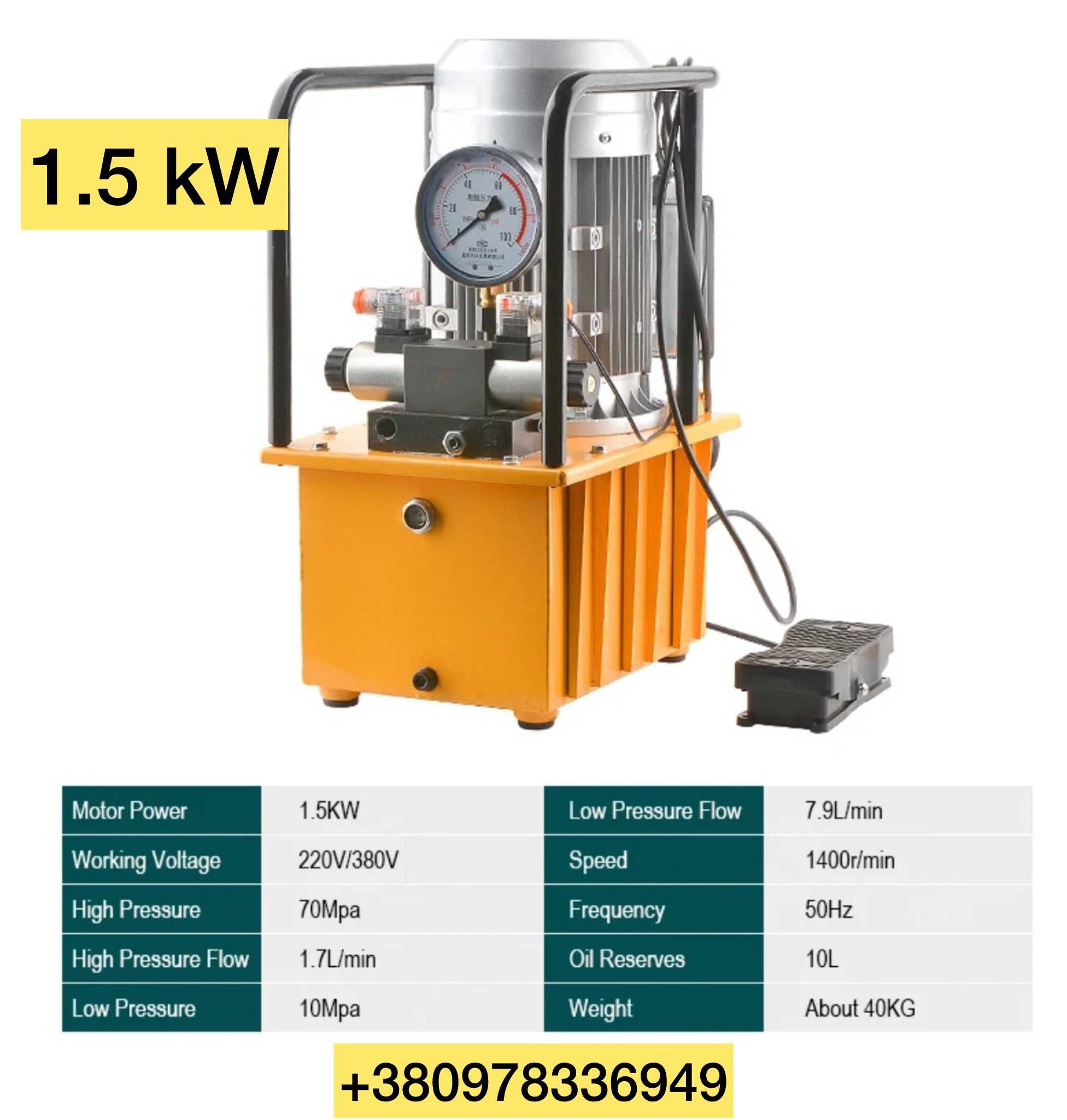 Маслостанція гідравлічна з електроприводом двопотокова 1.5 kW