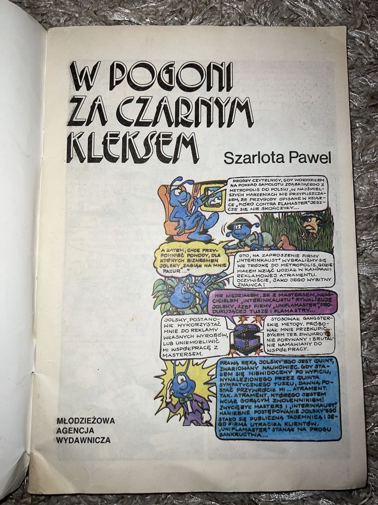 W pogoni za czarnym kleksem szarlota paweł komiks