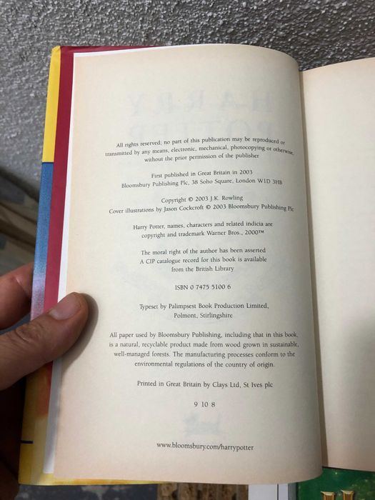 Livros Harry Potter – 1ª Primeiras edições em Inglês - capa dura
