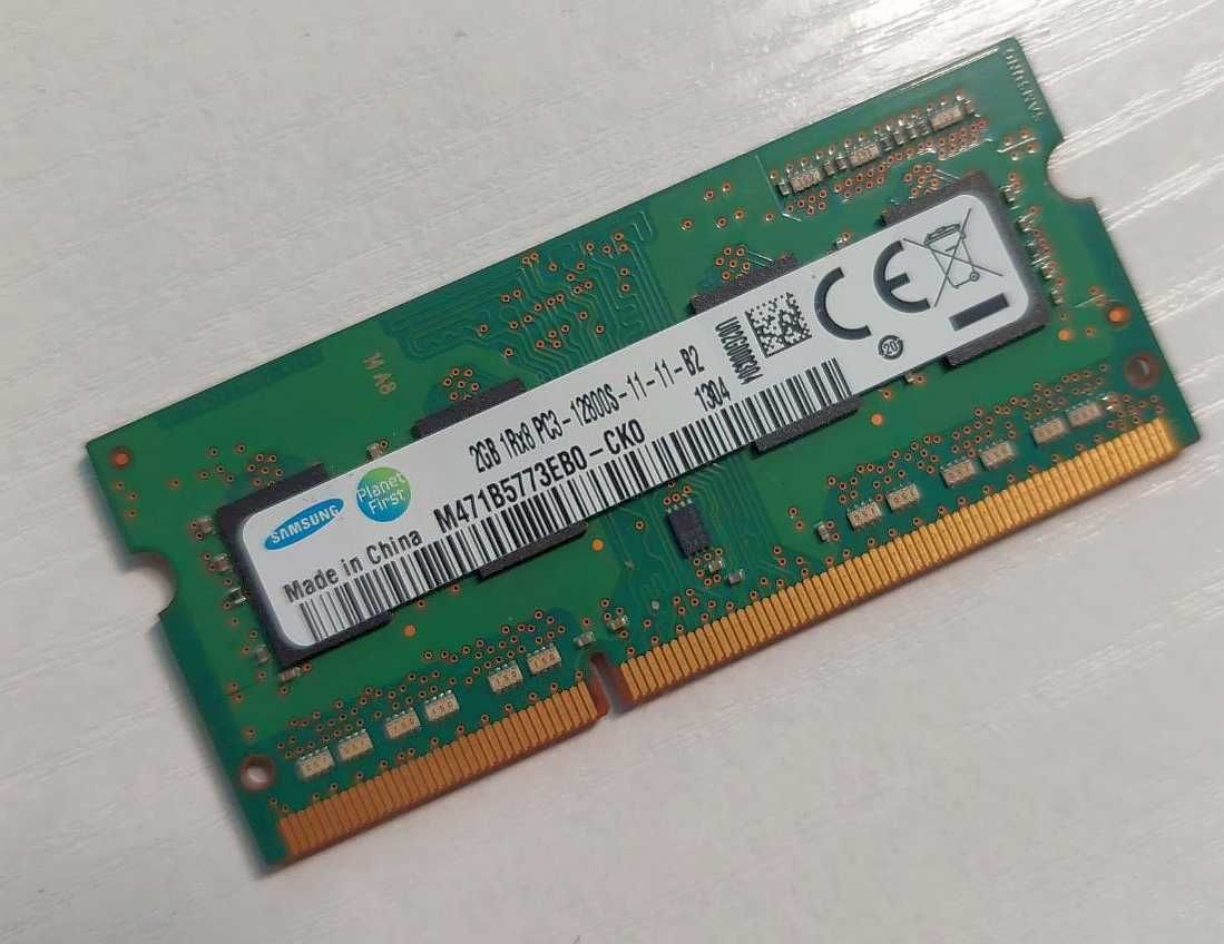 Pamięć RAM DDR3 samsung 2 GB PC3-12800S, 1600MHz SO-DIMM Oryginał
