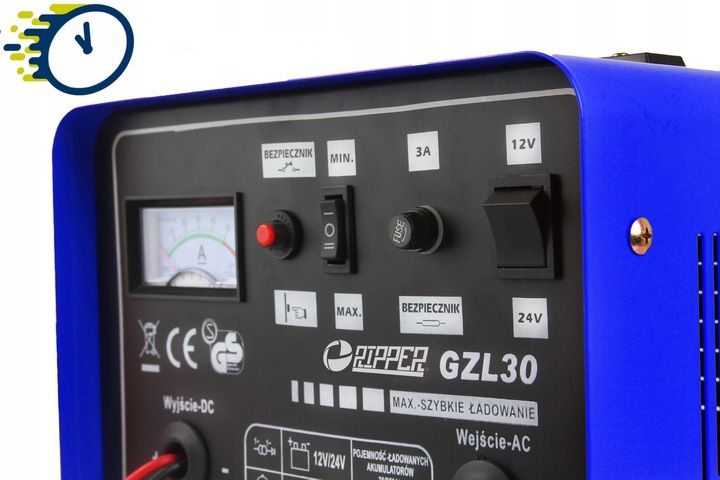 ZESPÓŁ PROSTOWNIKOWY GZL-30 12V/24V Ripper wolne/szybkie ładowanie