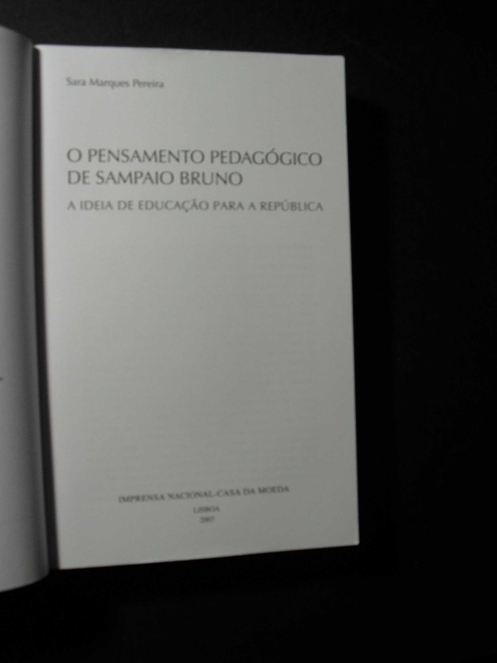 Pereira (Sara Marques);O Pensamento Pedagógico de Sampaio Bruno