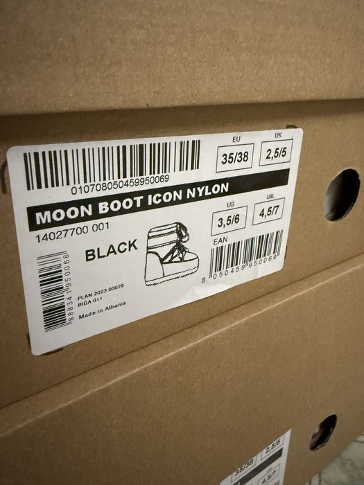 Moon boot чорні з серденьком