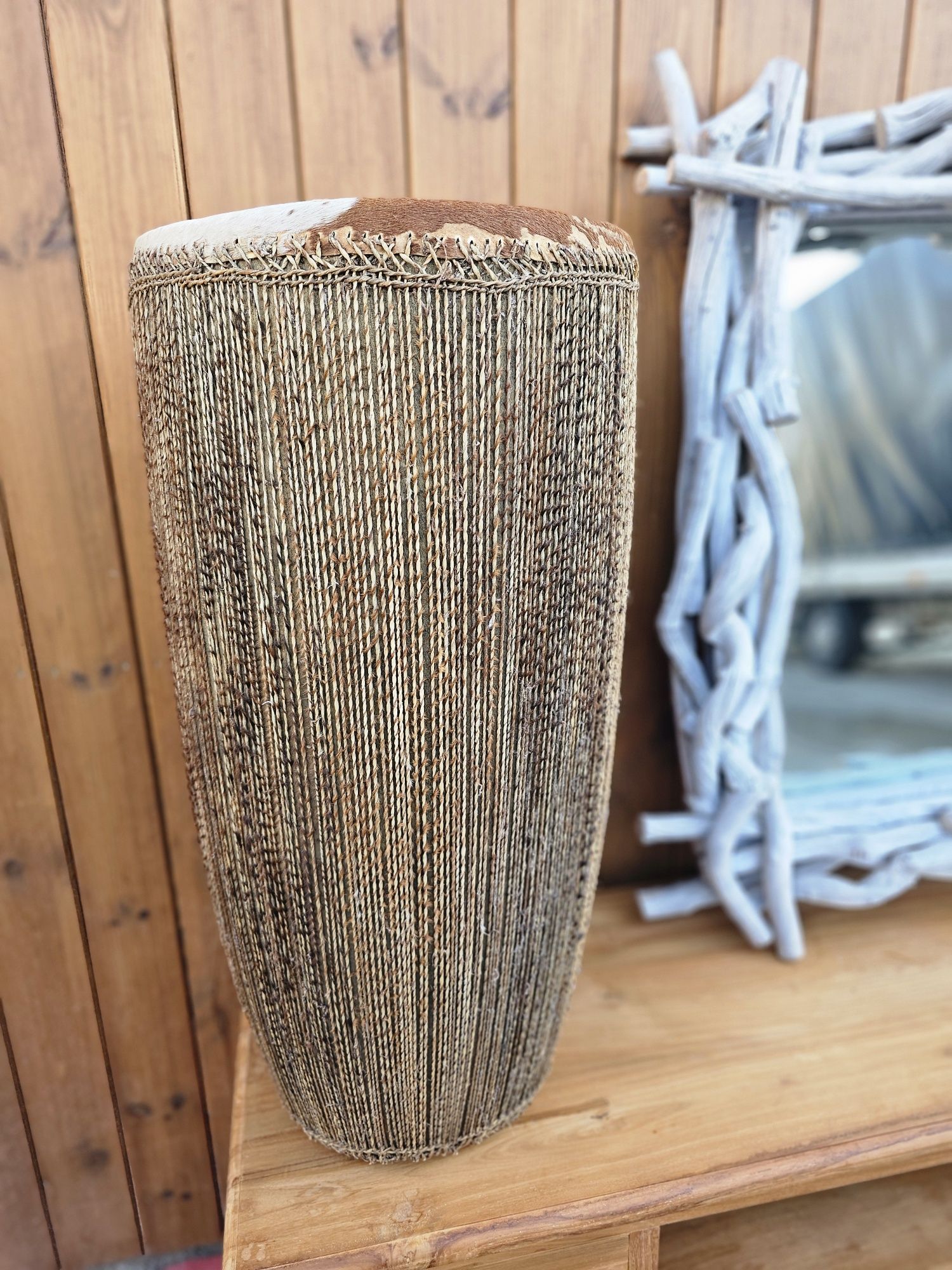 Olbrzymi afrykański bęben 80 cm skóra #1523 Stylowy Węgrów