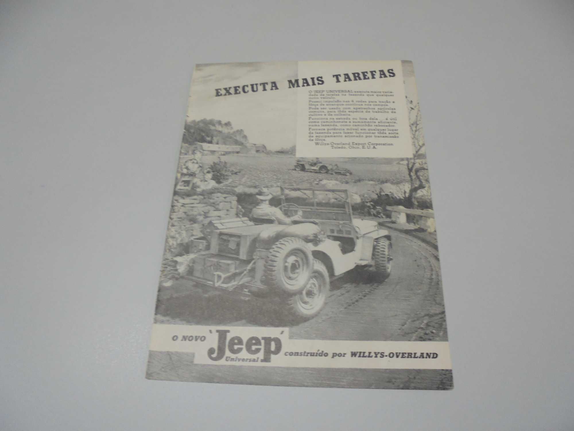 Jeep Universal Willys Overland - Publicidades anos 40