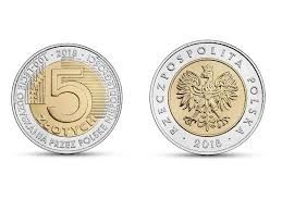 Moneta 5zł 100 lecie odzyskania przez Polskę niepodległości