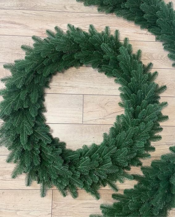 ВЕЛИКИЙ ВІНОК 1 м різні розміри гірлянда хвойна ялинка підсвічник