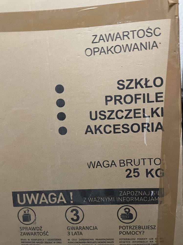 Drzwi łazienkowe (wnekowe natryskowe szklane) Kerra unika 80