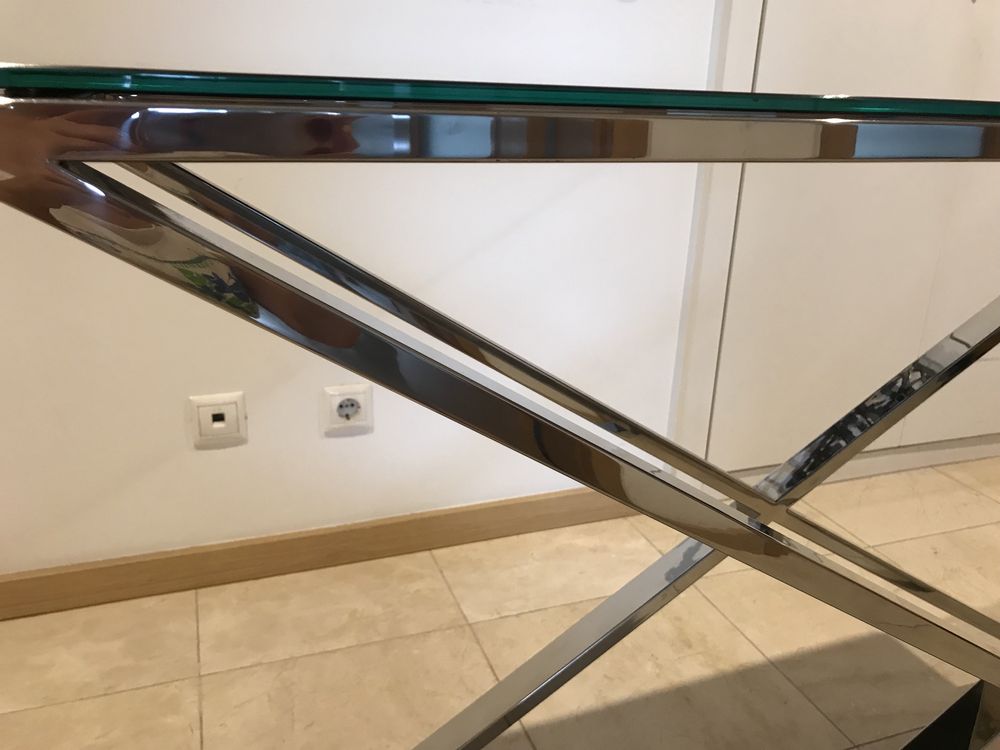 Mesa Vitralite e inox