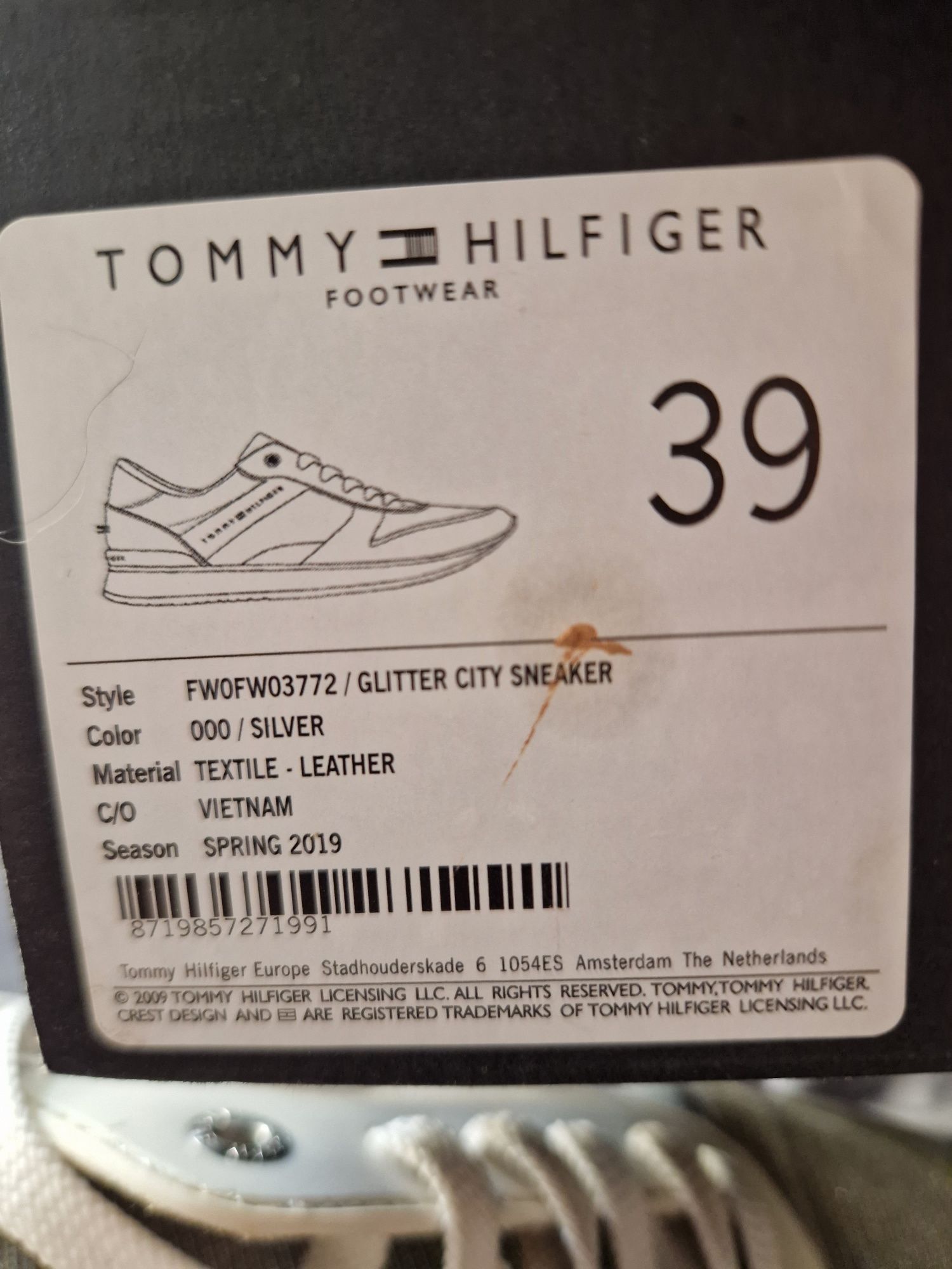 Sneakersy damskie TOMMY HILFIGER - Glitter City Sneaker r. 39