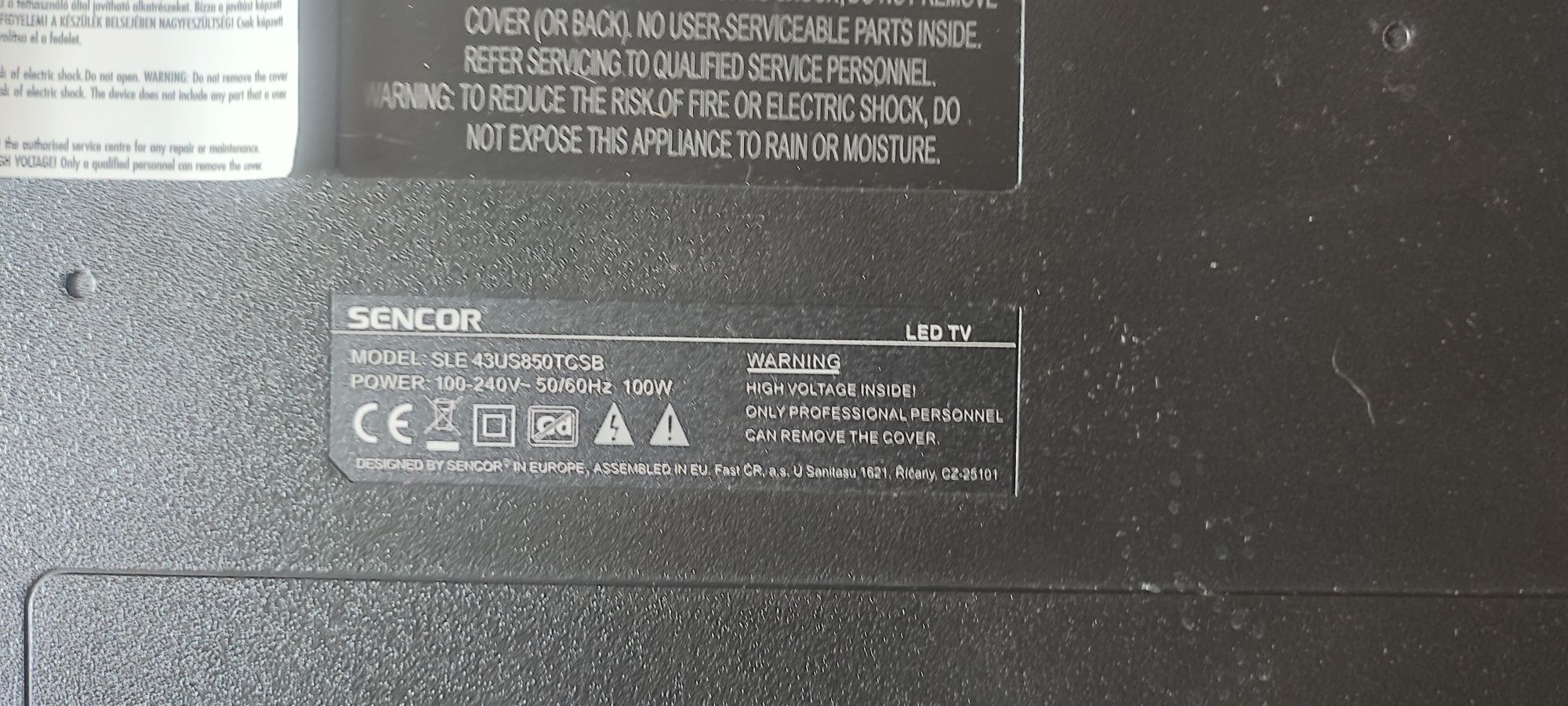 Płyta do Sencor SLE 43us850tcsb

Na telewizor spadła szaf