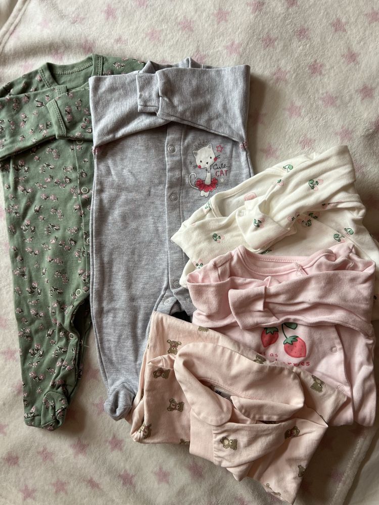 Pajace piżamki śpiochy 8szt. rozm.62 batyr mamatti cool club h&m