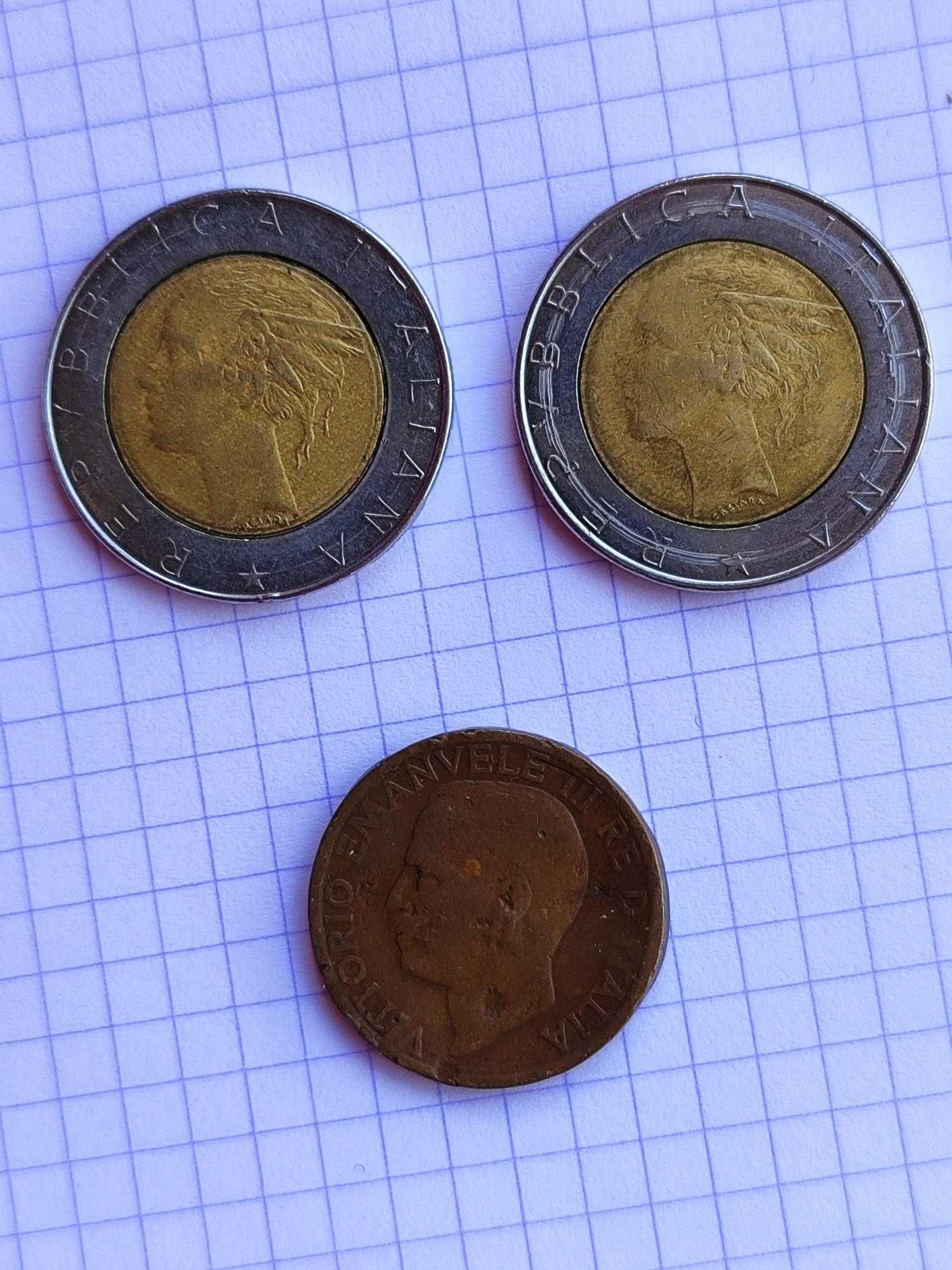 Lote de 23 moedas italianas pré euro (liras), todas diferentes .
