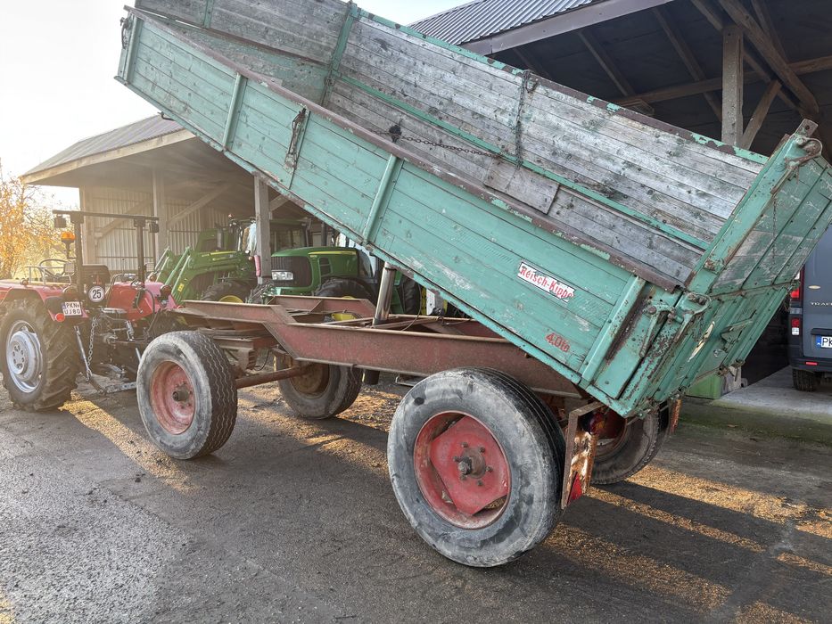 Przyczepa rolnicza 8t wywrotka niemiecka REISCH. Krone.Diedam.Fristein